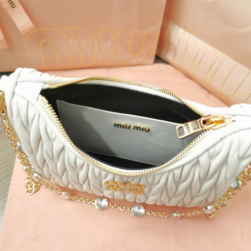 Matelasse nappa leather shoulder bag