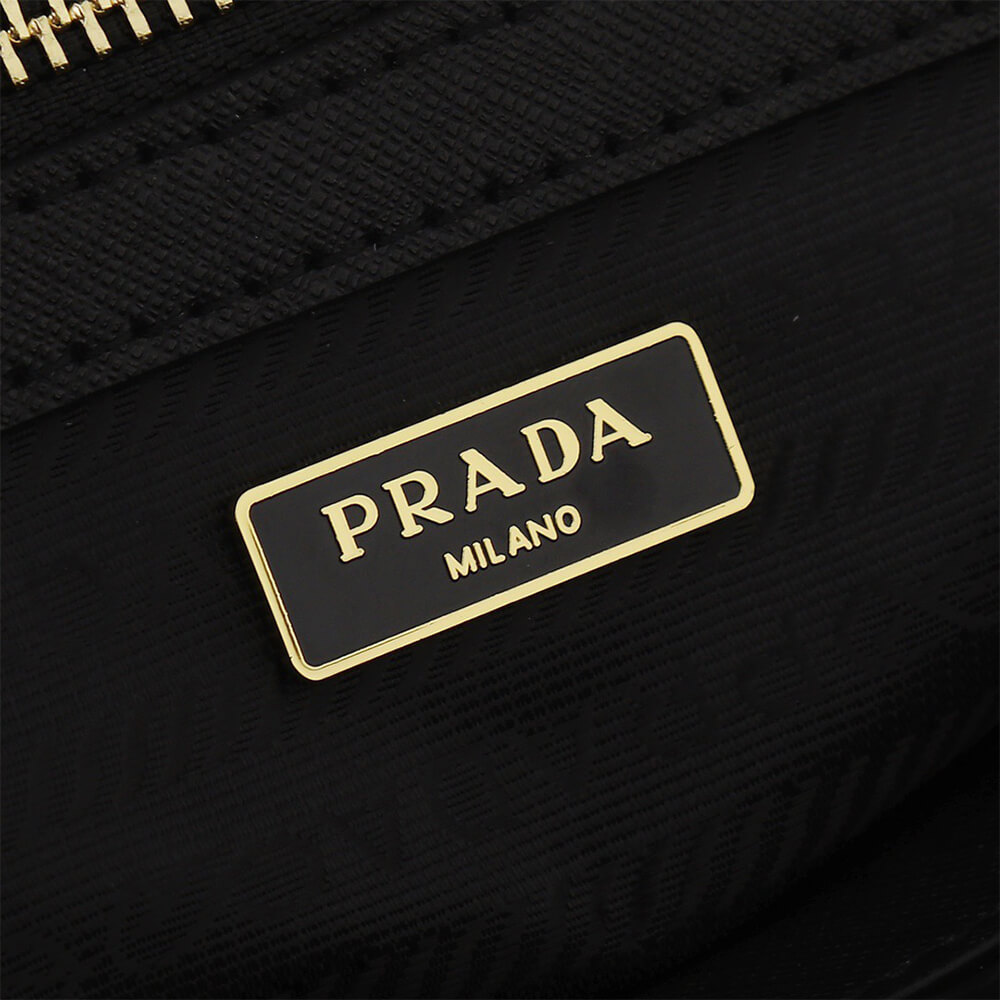Small Prada Galleria embroidered fabric bag