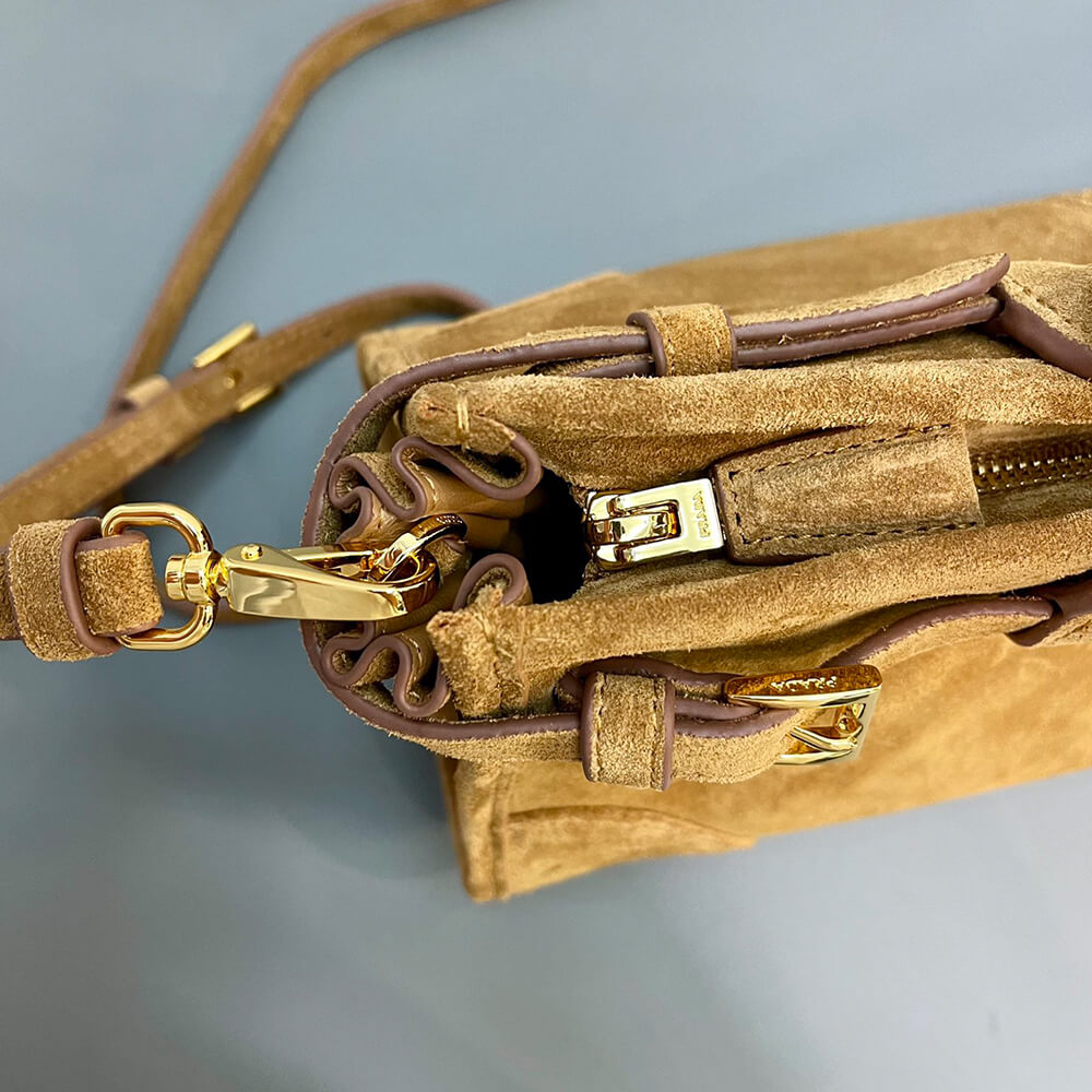 Prada Medium suede handbag(high-end grade)