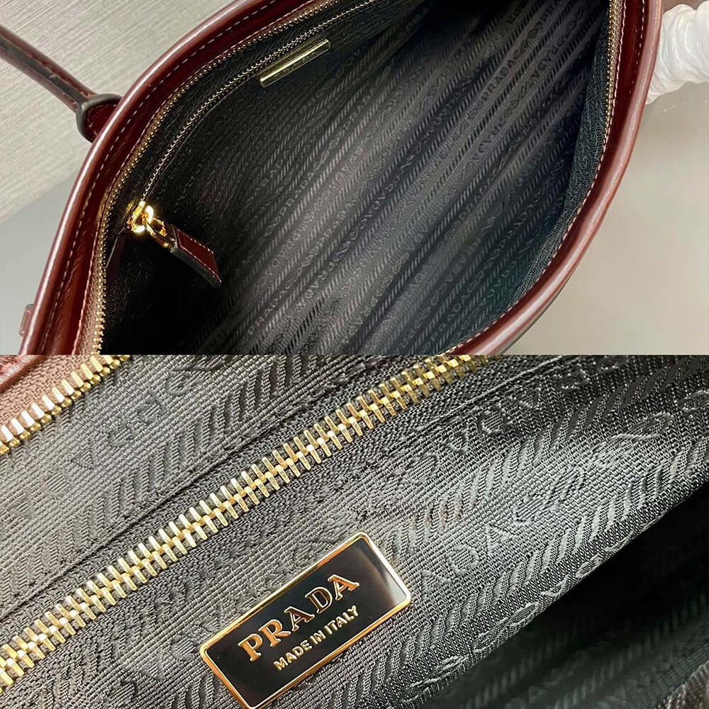 Prada Large leather handbag(high-end grade)